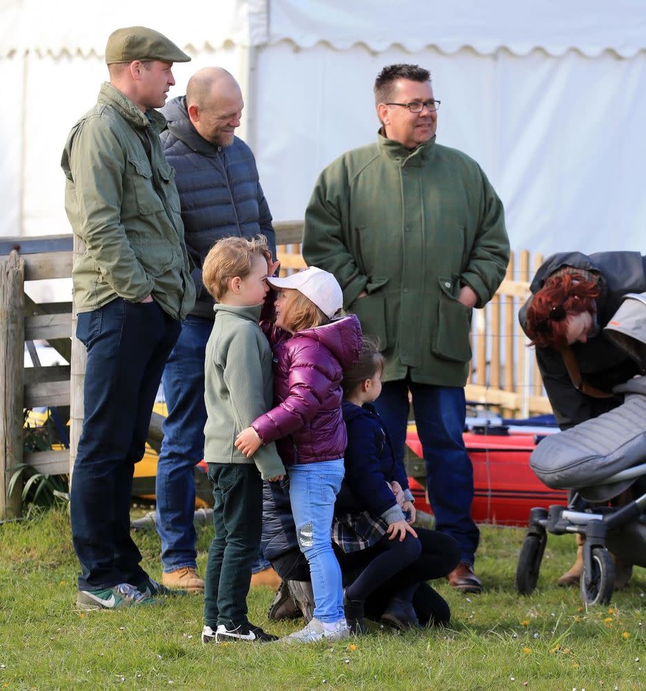 Prince William, Mike Tindall, Prince George and Mia Tindall