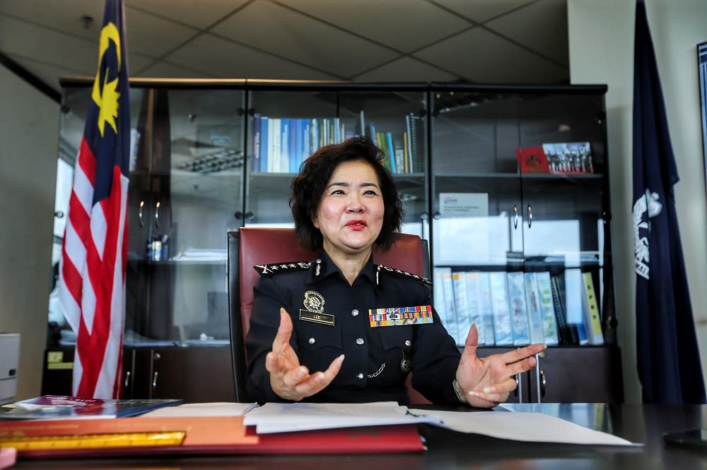 Following on her historical appointment last march, Datuk Dr Lee Bee Phang is the first woman from a Chinese descent to hold the rank of Commissioner of Police (CP) in the Royal Malaysia Police (PDRM). ― Picture by Ahmad Zamzahuri