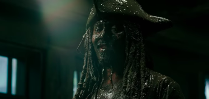 Johnny Depp as Jack Sparrow in a teaser for Dead Men Tell No Tales.