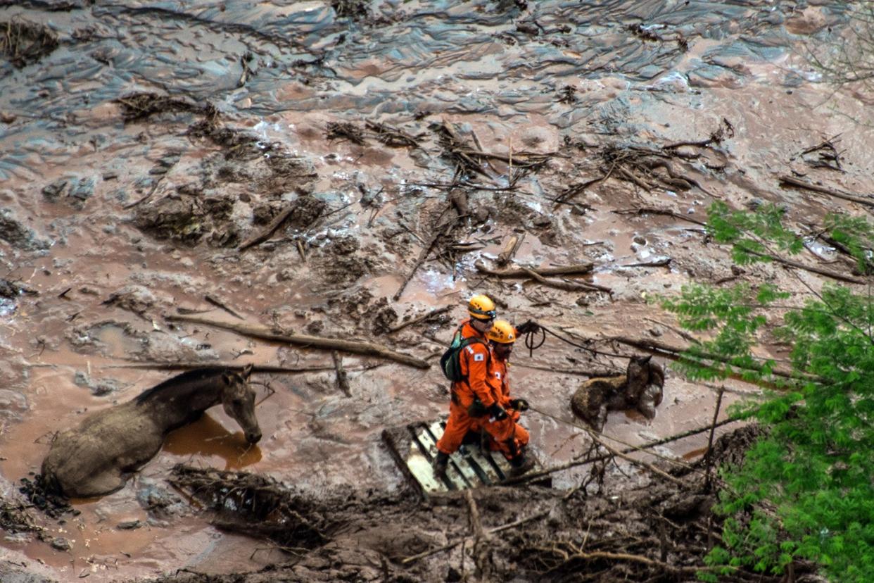 <p>Two dams containing by-products of mining work collapsed</p> (Christophe Simon/AFP/Getty Images)