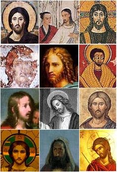 <span class="caption">Some depictions of Jesus over the ages.</span> <span class="attribution"><a class="link " href="https://en.wikipedia.org/wiki/File:CompositeJesus.JPG#/media/File:CompositeJesus.JPG" rel="nofollow noopener" target="_blank" data-ylk="slk:Wikimedia Commons;elm:context_link;itc:0;sec:content-canvas">Wikimedia Commons</a></span>