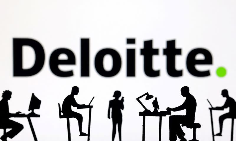 Illustration shows Deloitte logo