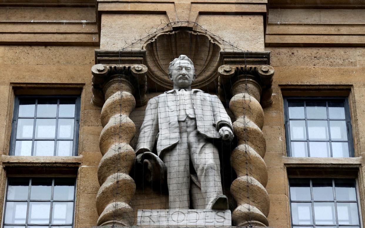 The statue of Cecil Rhodes outside Oriel College, Oxford - Eddie Keogh/Reuters