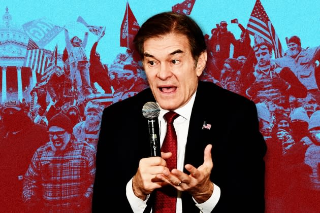 dr-oz-j6-campaign-employees.jpg dr-oz-j6-campaign-employees - Credit: Photographs in composite by Mark Makela/Getty Images; Amanda Andrade-Rhoades/The Washington Post/Getty Images, 2; Bill Clark/CQ-Roll Call, Inc/Getty Images; Jon Cherry/Getty Images