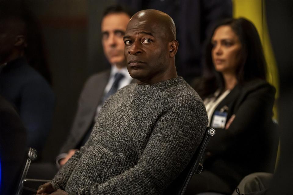 THE BLACKLIST -- "Arthur Hudson" Episode 1020 -- Pictured: Hisham Tawfiq as Dembe Zuma -- (Photo by: Zach Dilgard/NBC)