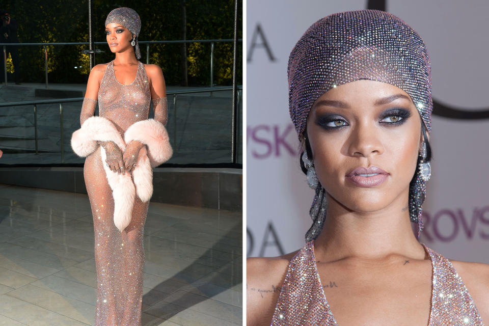 Rihanna attends the 2014 CFDA fashion awards at Alice Tully Hall, Lincoln Center in New York on June 2, 2014.<span class="copyright">Larry Busacca—Getty Images; Lars Niki—Corbis/Getty Images</span>
