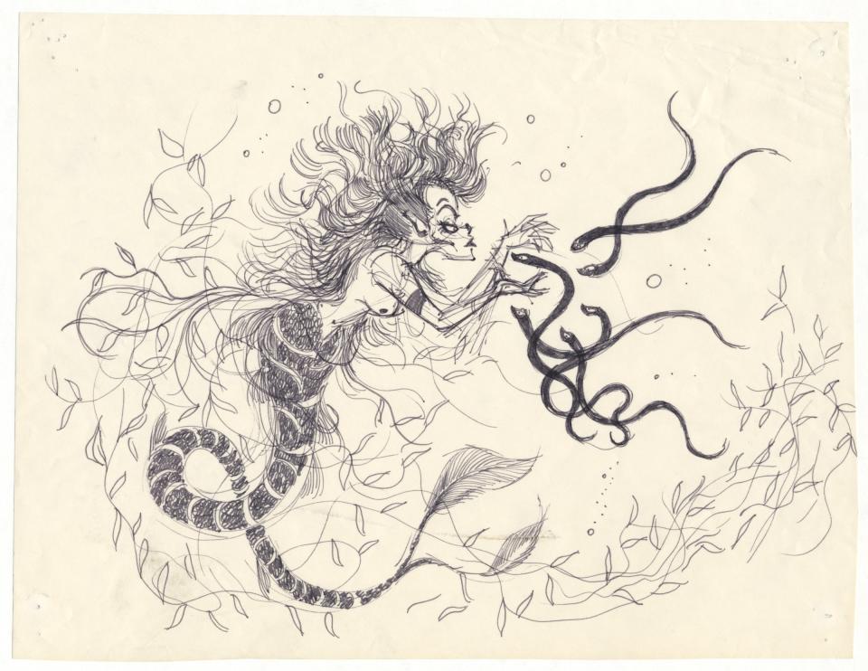 ursula concept art little mermaid disney