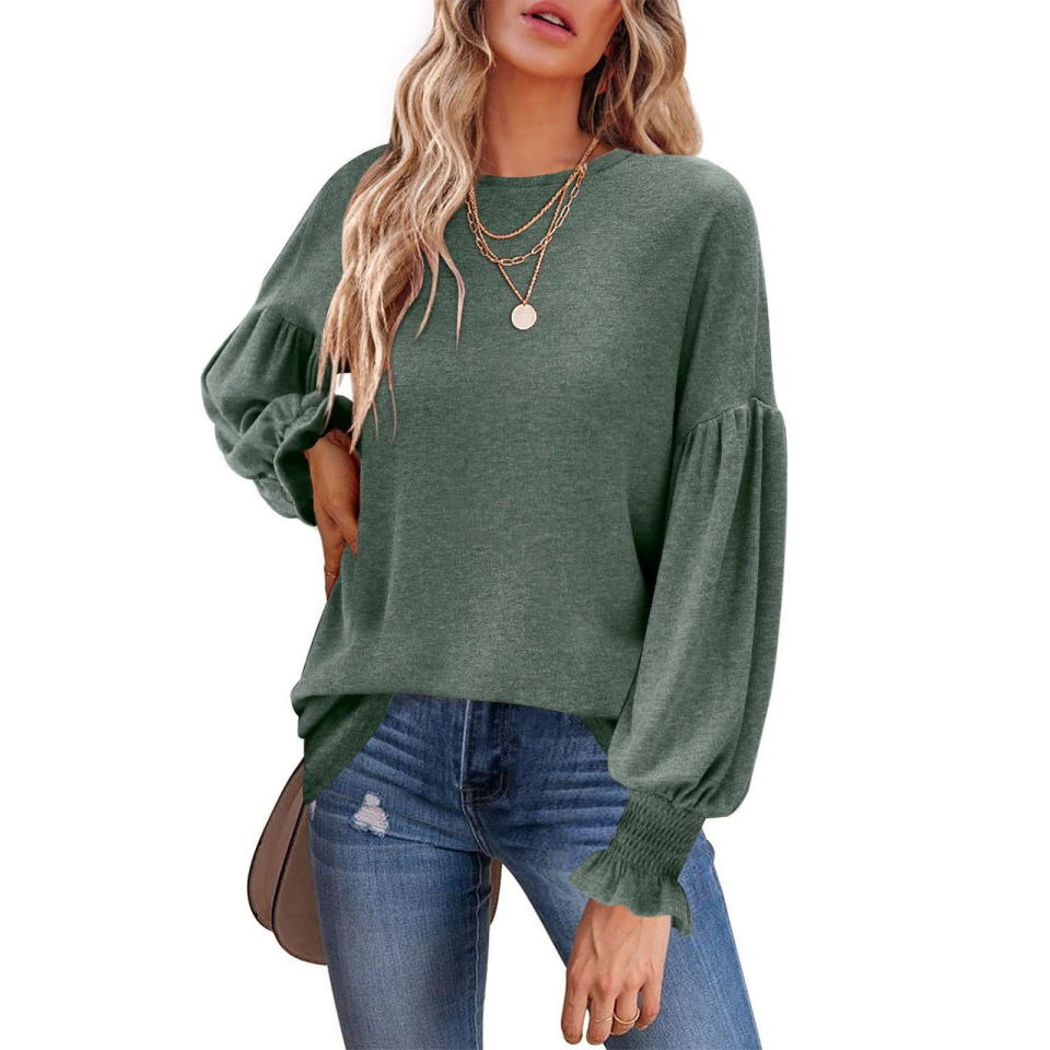 <p><a href="https://go.redirectingat.com?id=74968X1596630&url=https%3A%2F%2Fwww.walmart.com%2Fip%2FONTNO-Blouse-for-Women-Fashion-Round-Neck-Lantern-Sleeves-Top-S-XXL%2F1740511802&sref=https%3A%2F%2Fwww.thepioneerwoman.com%2Ffashion-style%2Fg45249946%2Fwalmart-best-fall-fashion-2023%2F" rel="nofollow noopener" target="_blank" data-ylk="slk:Shop Now;elm:context_link;itc:0;sec:content-canvas" class="link ">Shop Now</a></p><p>Lantern Sleeve Blouse</p><p>walmart.com</p><p>$23.98</p><span class="copyright">Walmart</span>