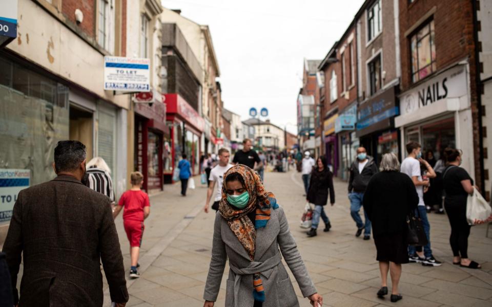 In August, new restrictions were imposed on Oldham as part of measures to prevent a second peak - OLI SCARFF/AFP