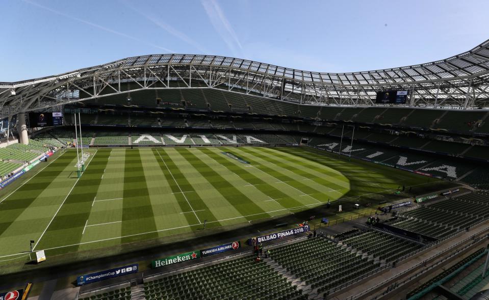 <p>Dublin’s Aviva Stadium was originally among the Euro 2020 host venues</p> (Getty Images)