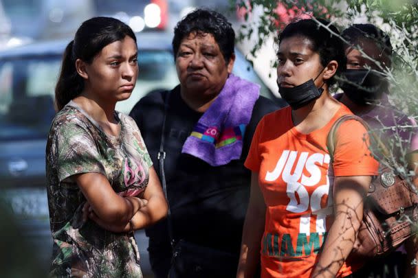 PHOTO: Relatives of miners wait for news about their loved ones outside the facilities of a coal mine where a mine shaft collapsed leaving miners trapped, in Sabinas, in Coahuila state, Mexico, Aug. 4, 2022. (Antonio Ojeda/Reuters)