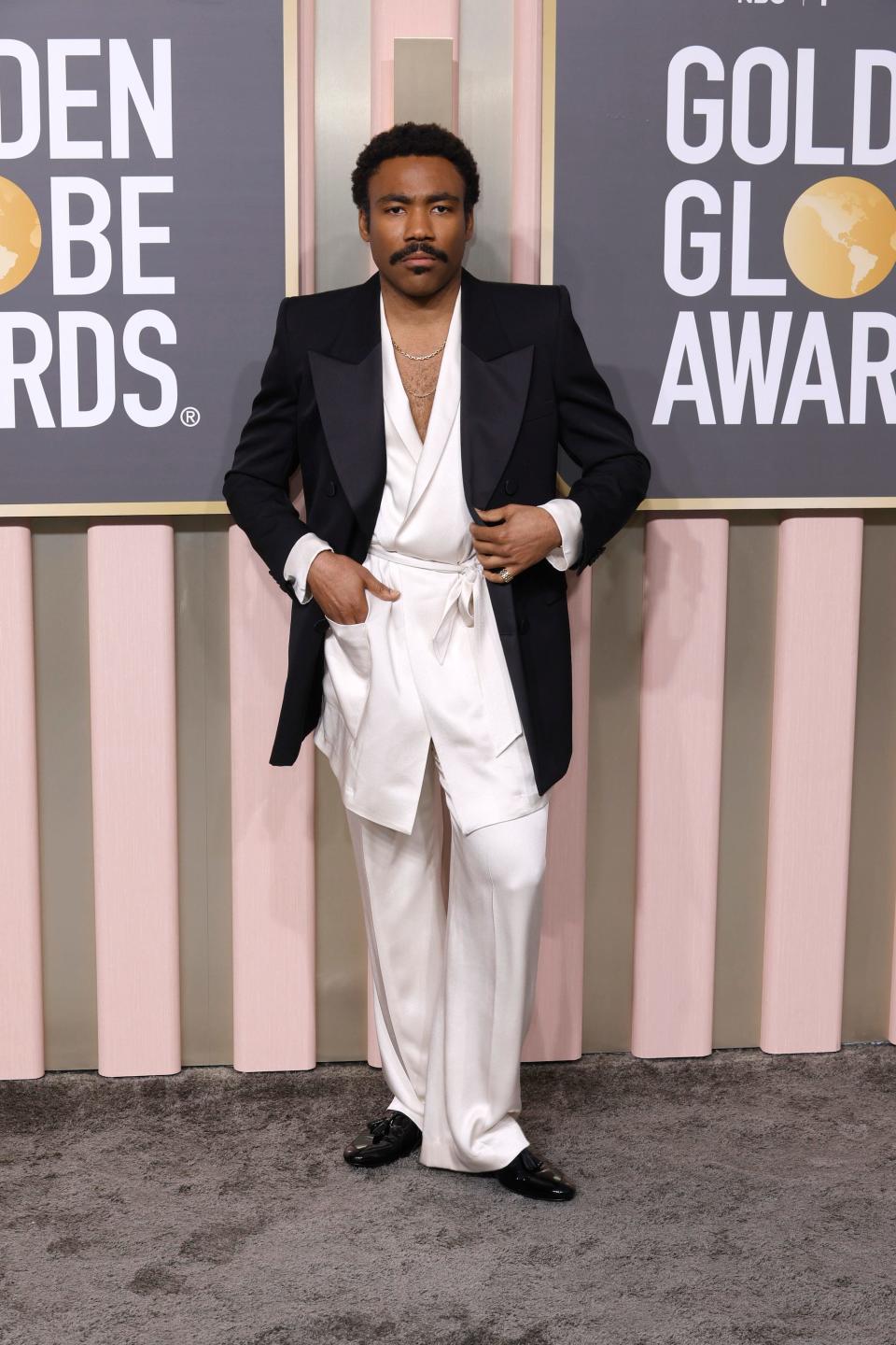 Donald Glover attends the 2023 Golden Globes.