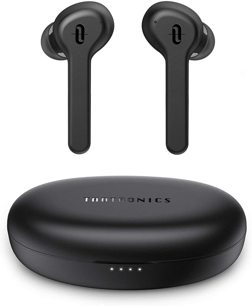 Save 28% on Wireless Earbuds TaoTronics SoundLiberty 53. Image via Amazon.