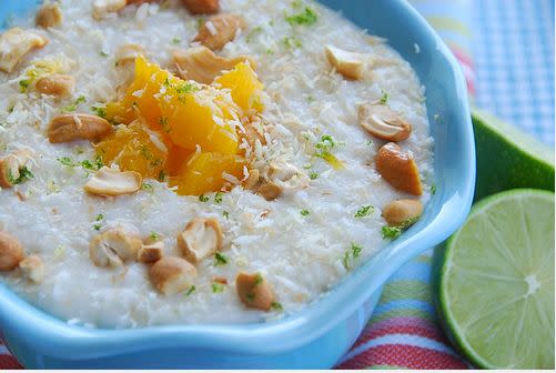 <strong>Get the <a href="http://food52.com/recipes/2320-coconut-and-lime-rice-pudding-with-mangoes-and-cashews" target="_blank">Coconut and Lime Rice Pudding with Mangoes and Cashews</a> recipe by Food52</strong>