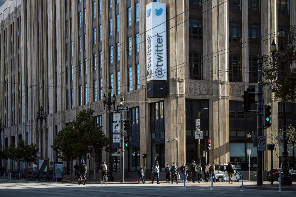 Outside the Twitter HQ building at 1355 Market Street.  Shortly after firing a large number of employees following Elon Musks purchase of the company, word is Twitter is looking to hire some of them back, realizing they wont be able to maintain current functions or implement future plans without their skills and knowledge. (Mark Leong for The Washington Post via Getty Images)