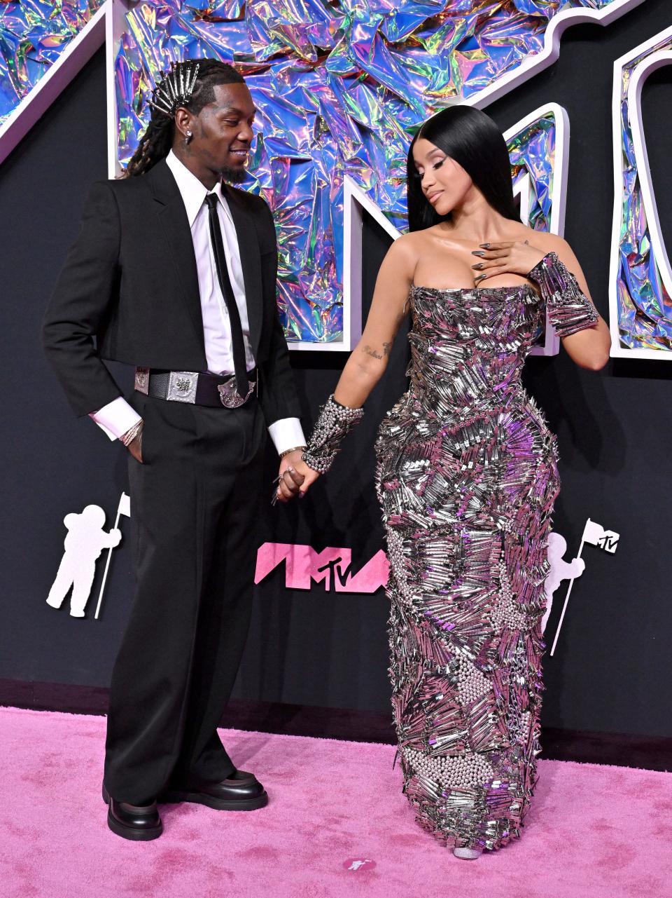 Offset and Cardi B attend the 2023 MTV Video Music Awards on September 12, 2023 in Newark, New Jersey.