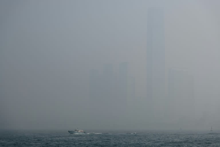 The government said pollution in Hong Kong was higher than normal and that the risk to health was 'very high'