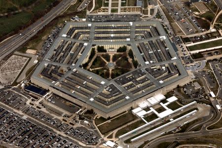 The Pentagon is seen in this aerial photo from the Air Force One in Washington, DC, U.S., March 29, 2018. REUTERS/Yuri Gripas/Files