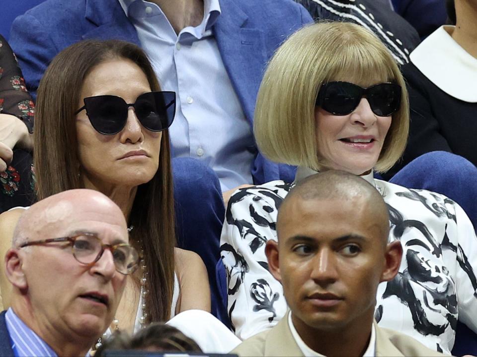 Vera Wang and Anna Wintour attend Day One of the 2024 US Open at the USTA Billie Jean King National Tennis Center on 26 August (Getty Images)