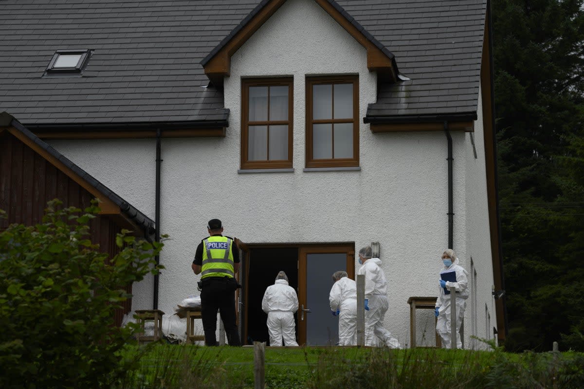 Police carrying out investigations at the scene of one of the incidents (John Linton/PA) (PA Wire)