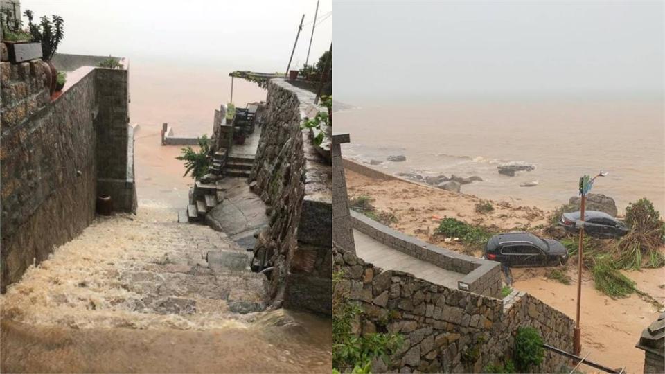 歷年最大雨降馬祖！芹壁村土石坍方沖毀民宅　人車泡50公分黃泥水