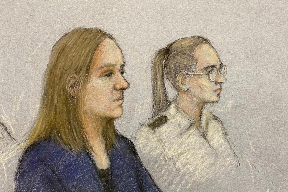 Lucy Letby appearing in the dock at Manchester Crown Court (PA Wire)