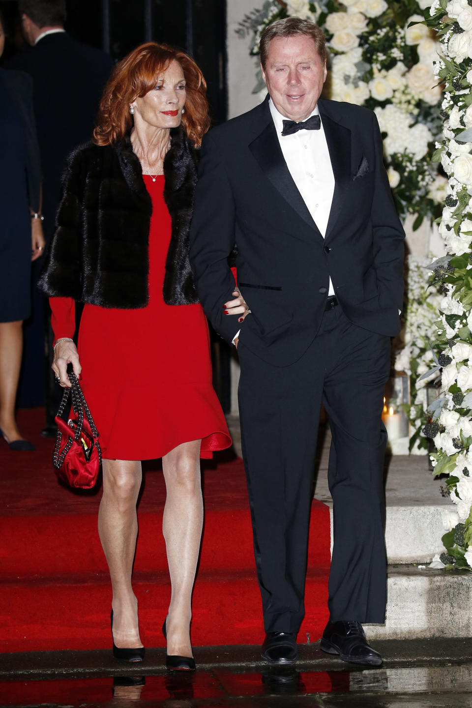 LONDON, UNITED KINGDOM - DECEMBER 20:  Harry Redknapp and wife Sandra Harris leave St. Paul's Church after attending the wedding of Frank Lampard and Christine Bleakley on December 20, 2015 in London, England. (Photo by Alex B. Huckle/GC Images)