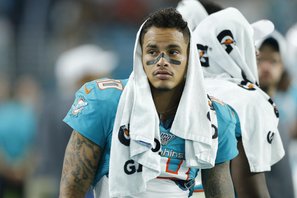 Miami Dolphins receiver Kenny Stills said he's received death threats in recent days for his criticism of team owner Stephen Ross for hosting a fundraiser for President Donald Trump. (Getty Images)