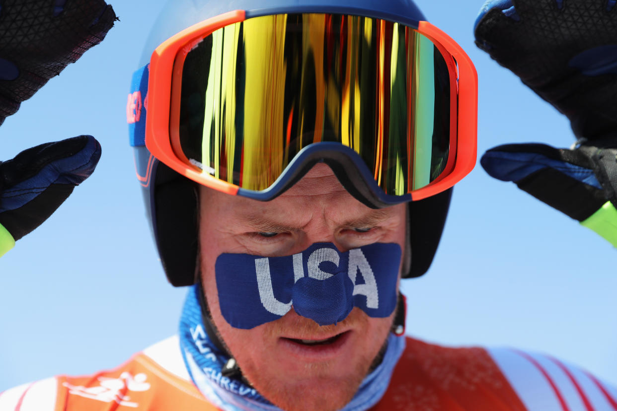 United States Olympic skier Ted Ligety after a training run at the Jeongseon Alpine Centre on February 8, 2018, in Pyeongchang-gun, South Korea. (Getty)