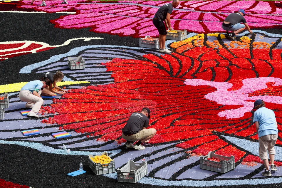 La alfombra de flores ''Art Nouveau'' en Bruselas