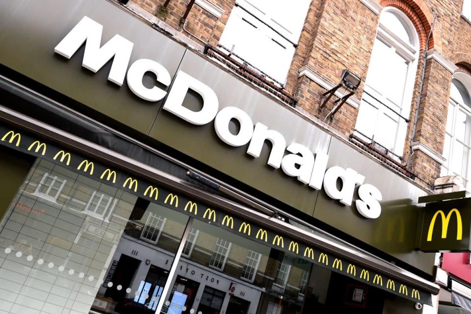 McDonald’s says it will stay closed on Monday until 5pm (Ian West/PA) (PA Archive)