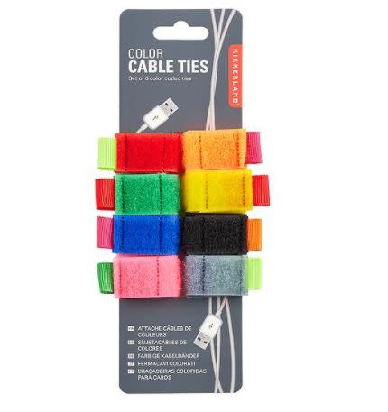 These colorful velcro wraps keep your cords organized and easy to spot. Find them for $5 at <a href="https://amzn.to/3hyATRu" target="_blank" rel="noopener noreferrer">Amazon</a>.