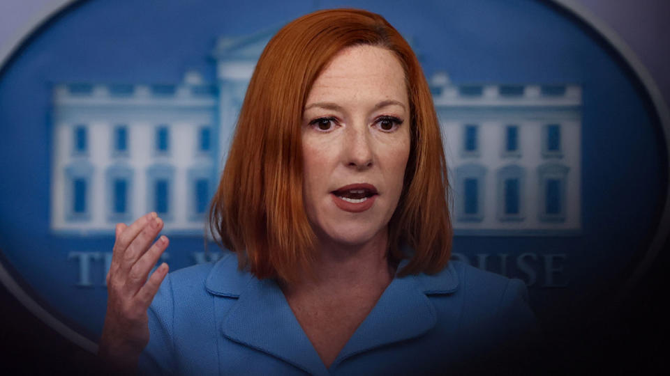 Press Secretary Jen Psaki holds a media briefing at the White House in Washington, U.S., August 10, 2021. (Evelyn Hockstein/Reuters)