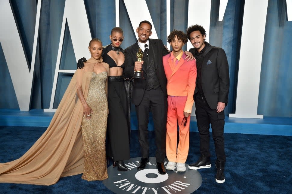 Will Smith, Jada Pinkett Smith, Willow Smith, Jaden Smith and Trey Smith