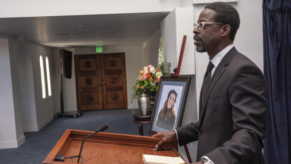 Randall (Brown) giving his eulogy for mom Rebecca (played by Moore), which the audience didn’t get to hear. - Credit: Courtesy of Ron Batzdorff/NBC