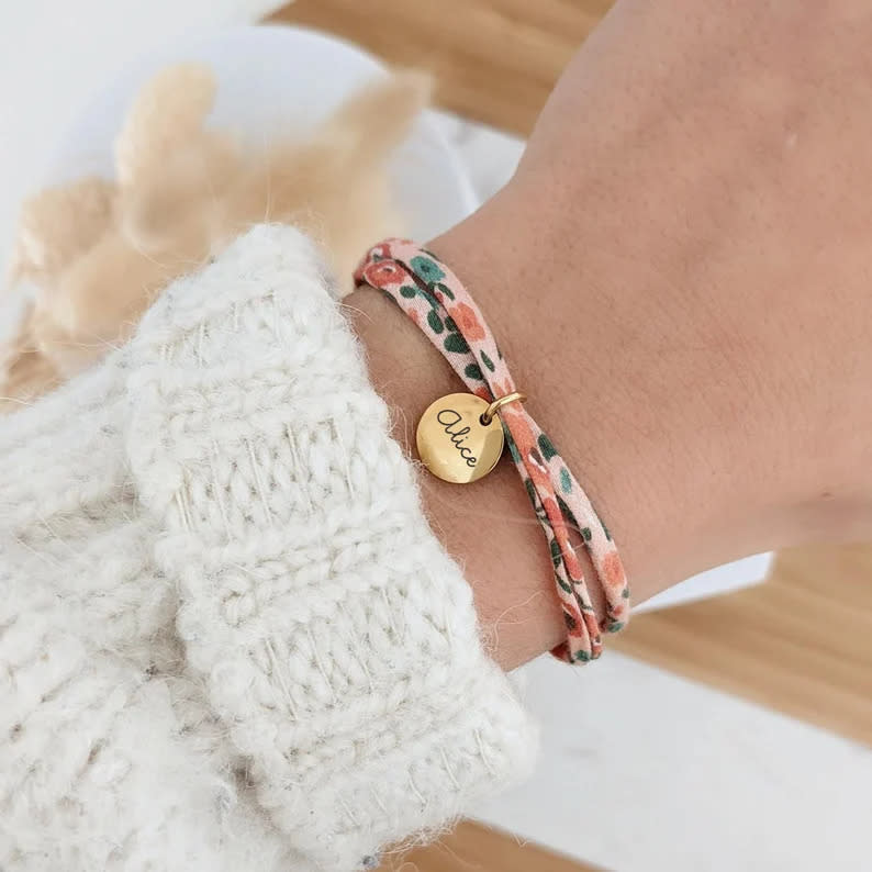 Bracelet avec médaille personnalisable