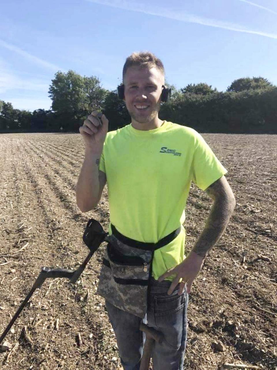 The find by detectorist Lewis Fudge has been described by experts as ‘one of the outstanding discoveries of recent decades’ (Spinks / SWNS)