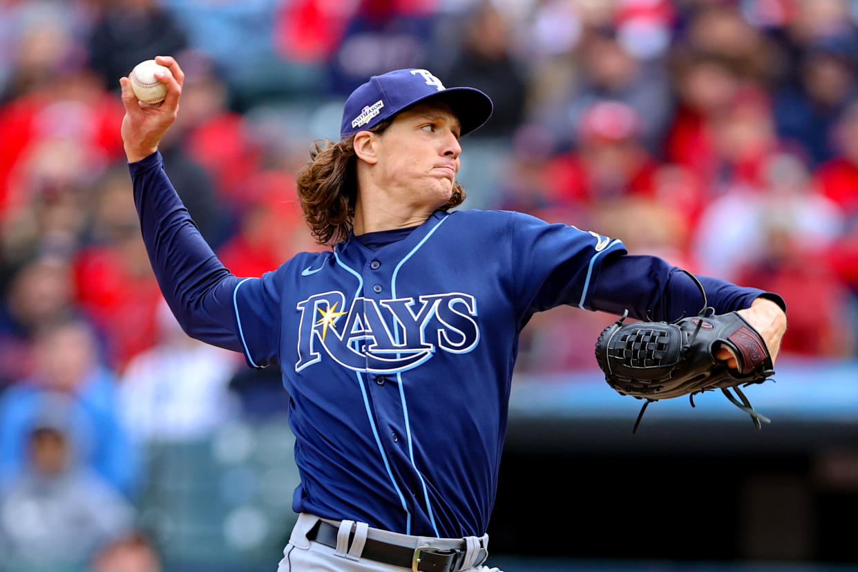 Tampa Bay Rays starting pitcher Tyler Glasnow (20) is a fantasy star