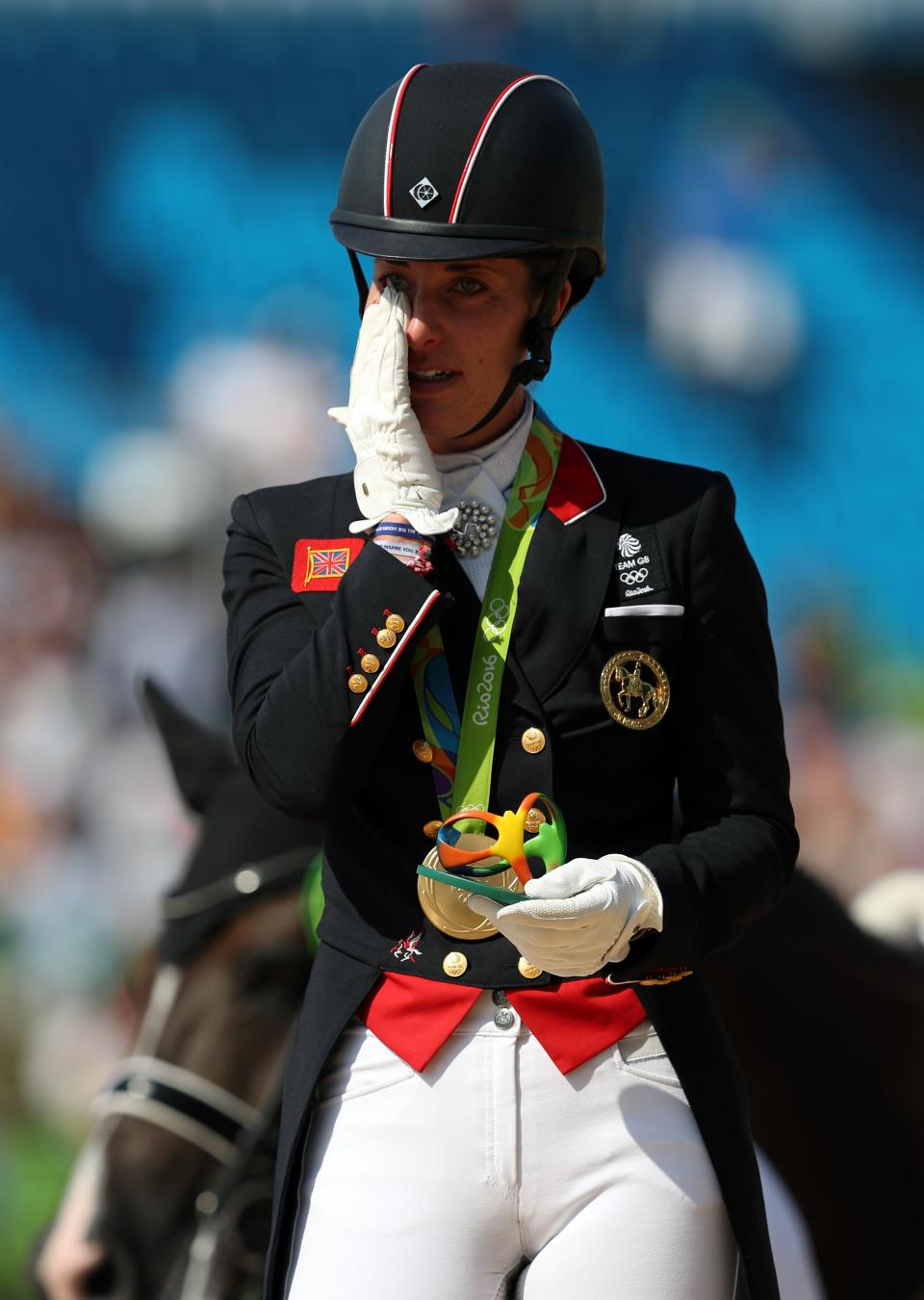 Charlotte Dujardin after winning gold at the Rio Olympics (David Davies/PA) (PA Archive)