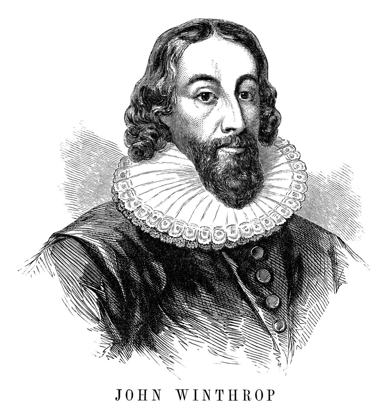 John Winthrop - Scanned 1855 Engraving