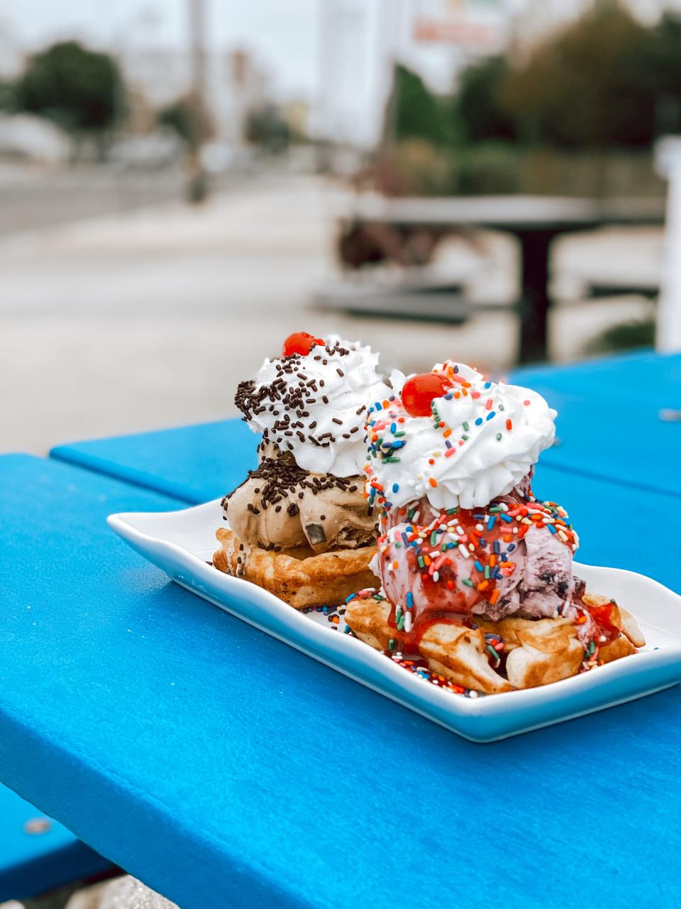 An ice cream sundae at The Hobby Horse Ice Cream Parlor in Ocean City, which has been around for nearly three decades.