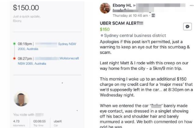 Ebony wrote a post warning others of the alleged scam. Source: Facebook