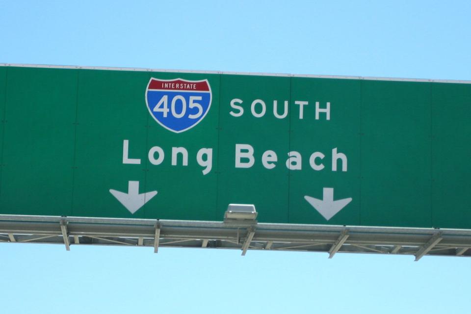 <p>Getty</p> Stock image of Long Beach, Calif., sign.