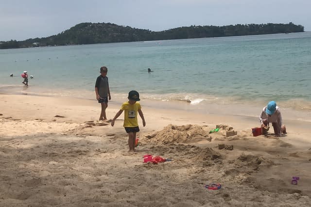 Tourists on a beach in Phuket