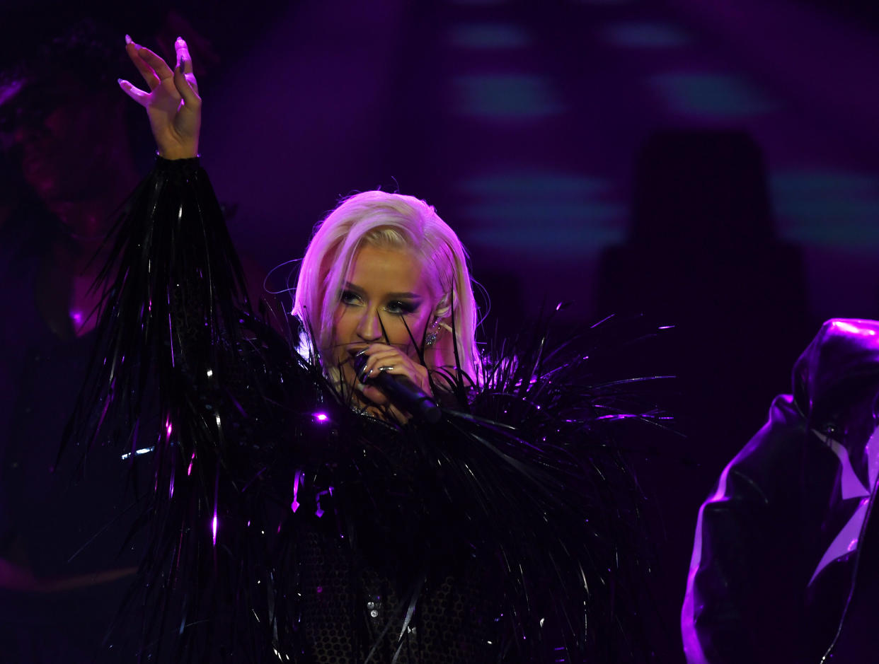 Christina Aguilera en su show en el Venetian Resort de Las Vegas. (Photo by Denise Truscello/Getty Images for Voltaire)