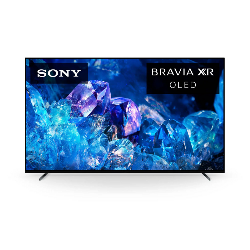 Sony 65-inch A80K tv against white background