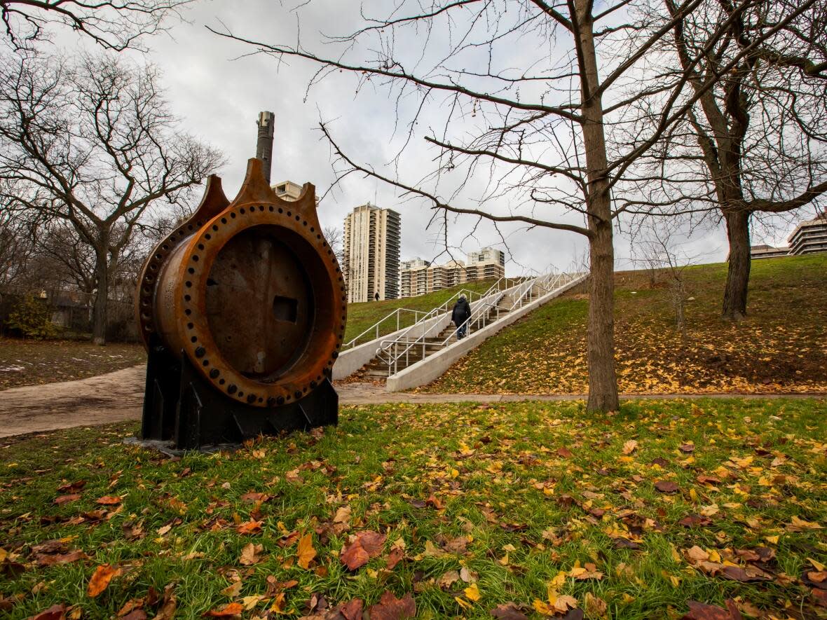 David A. Balfour Park in midtown Toronto was recently revamped but does not have a winterized washroom. (Michael Wilson/CBC - image credit)