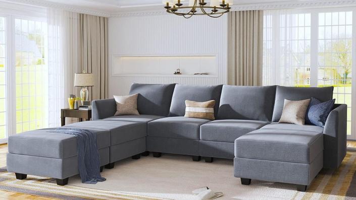 Shop beautiful sectional sofas for any living room.