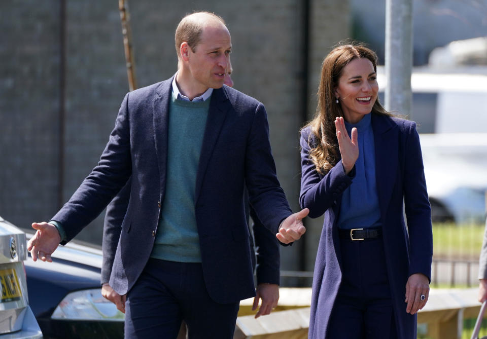 The Duke and Duchess of Cambridge pictured during a visit to the Wheatley Group in Glasgow