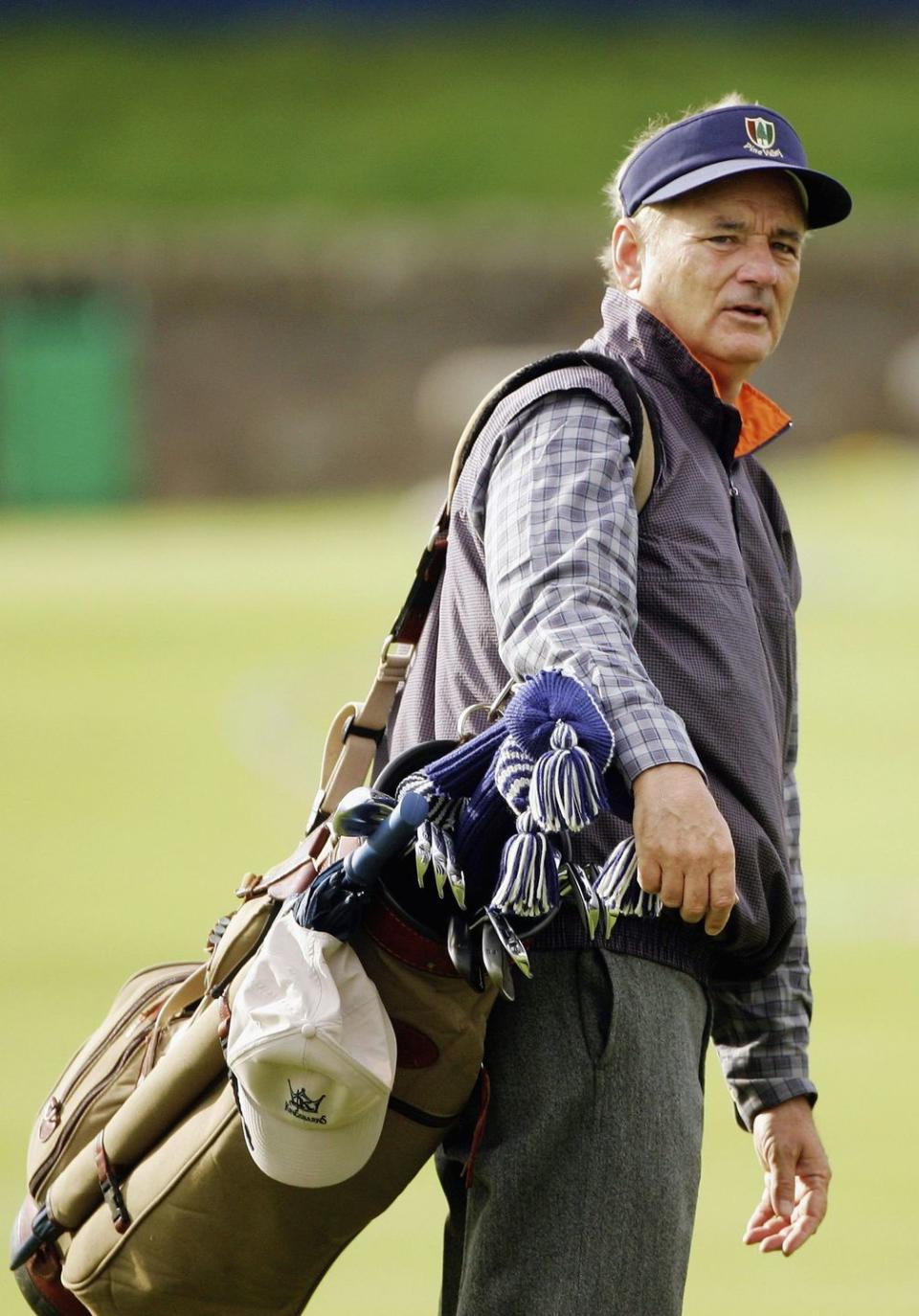 <p>Bill Murray pays St. Andrews in 2006.</p>